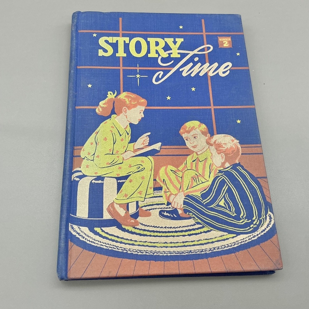 Vintage Story Time Number Two May Carr Hanley 1955 HC Blue USA Kids Book